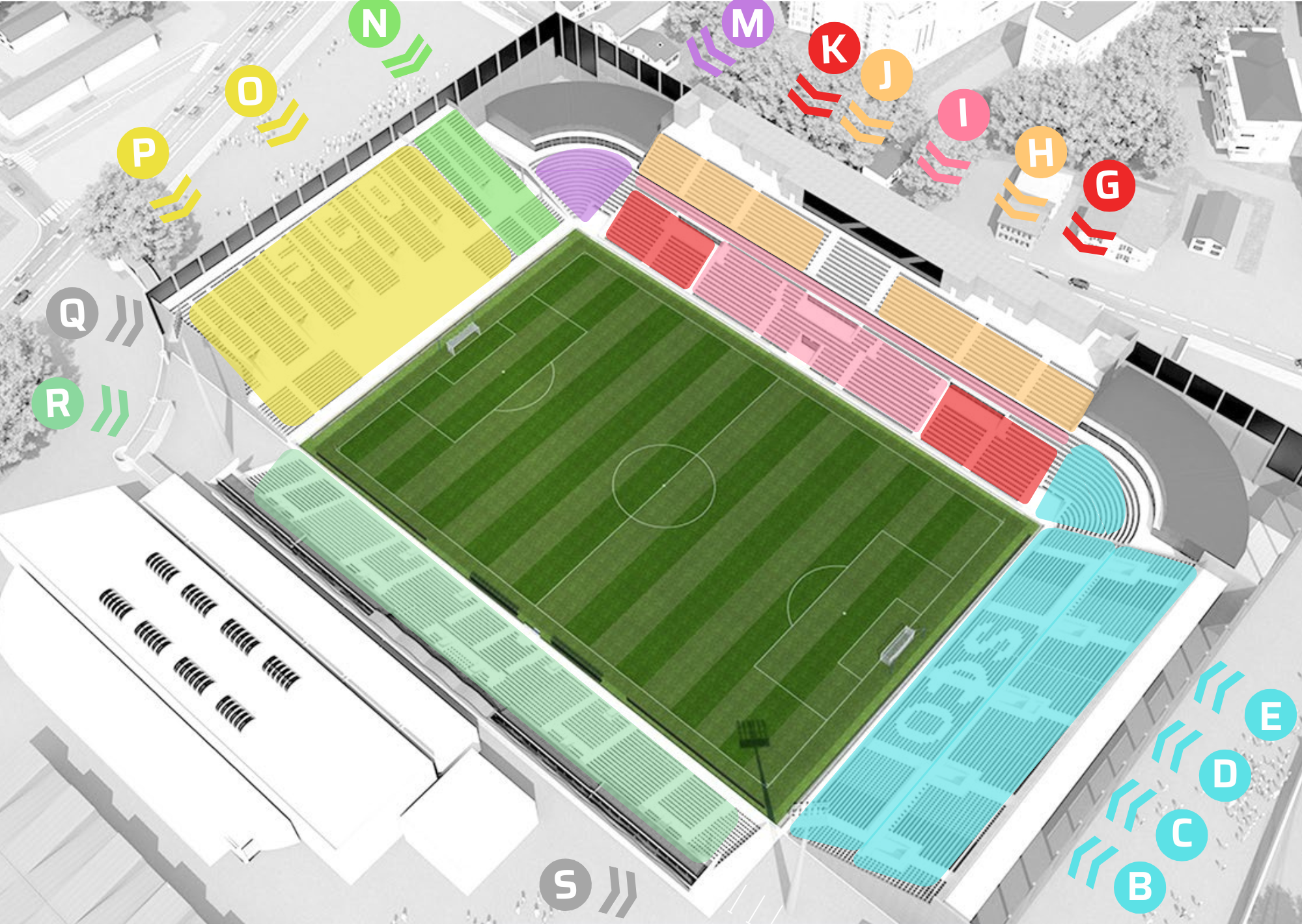 PLAN ACCES ENTREE STADE RK